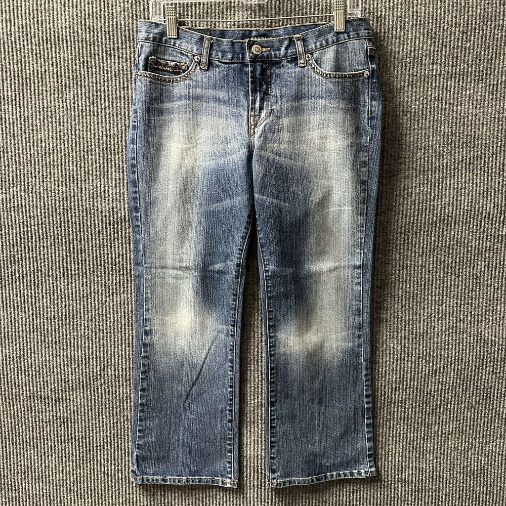 Rampage Womens Cropped Jeans Junior Size‎ 9 Blue Denim Cotton Blend Mid Rise
